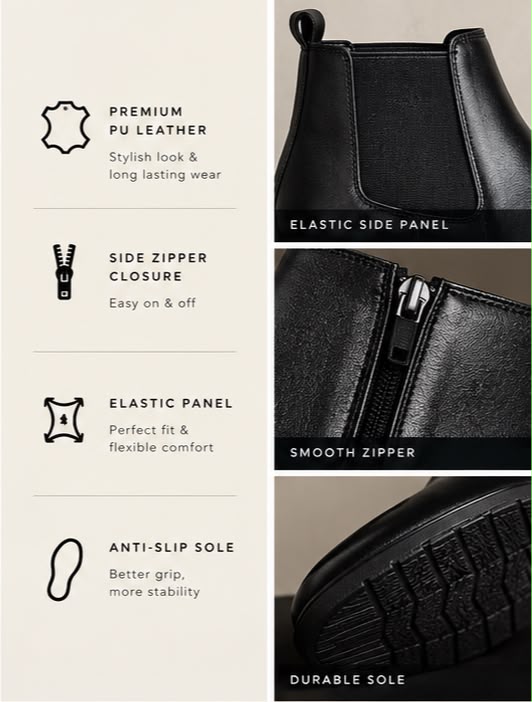 ZARA CHELSEA BOOT MAT ZIP